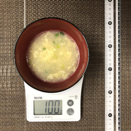 100gのたまごスープ