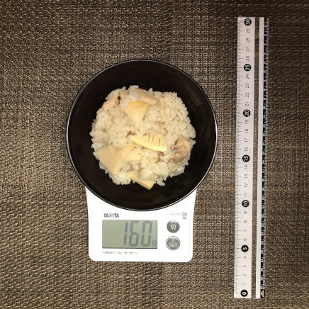 茶碗1杯分・1人前のたけのこご飯