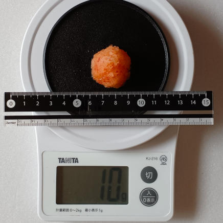 器に盛付けた10gのもみじおろし