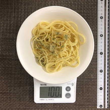 100g分のペペロンチーノ