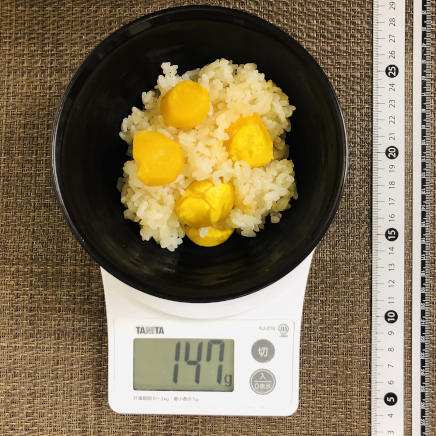茶碗1膳分・1人前の栗ご飯
