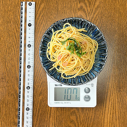 小皿1皿分の明太子の和風パスタ