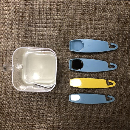 カップ1杯分の中華スープに使った調味料(塩・醤油・片栗粉・中華だし・水)