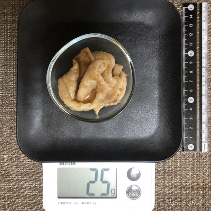 おつまみ皿1杯25gの生姜焼き