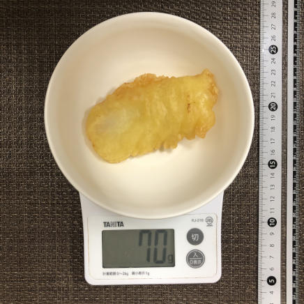 1個分のイカの天ぷら