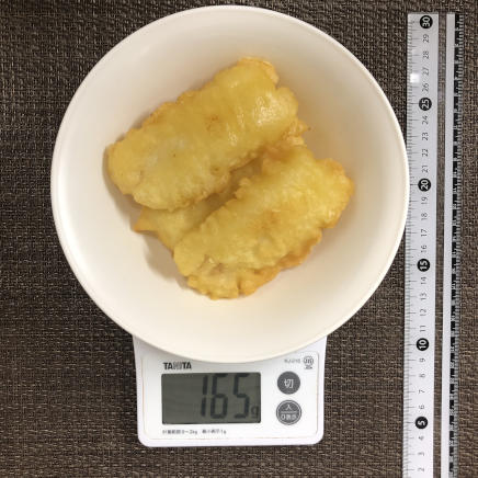 3個分のイカの天ぷら