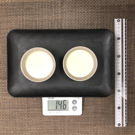 デザートカップ2個分のパンナコッタ