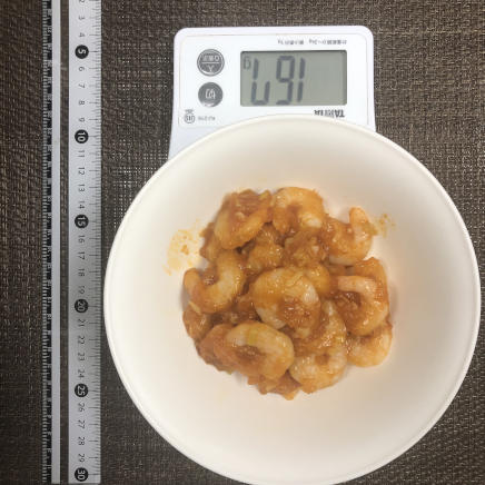 中皿1皿分・1人前のエビチリ