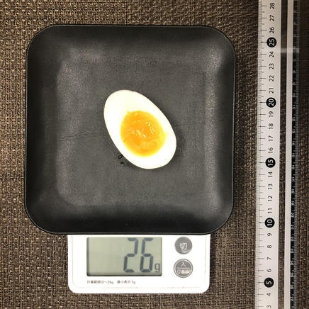 半個分の半熟卵
