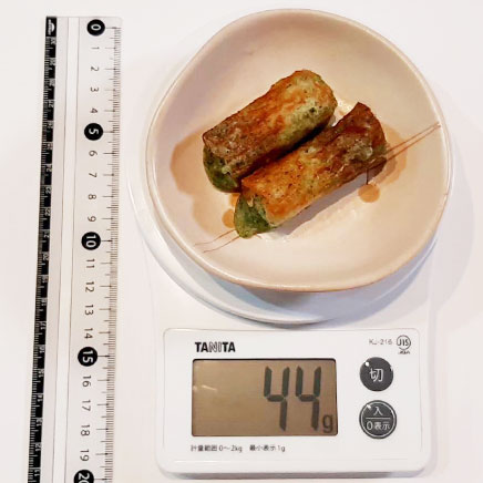 2個分のちくわ(小)の磯辺揚げ