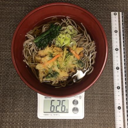 どんぶり１杯・１人前のかき揚げそば