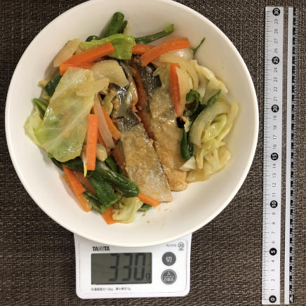 大皿1皿・1人前の鮭のちゃんちゃん焼き