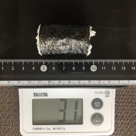 1/4本のかっぱ巻き 31g