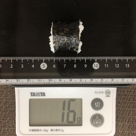 1/8本のかっぱ巻き 16g