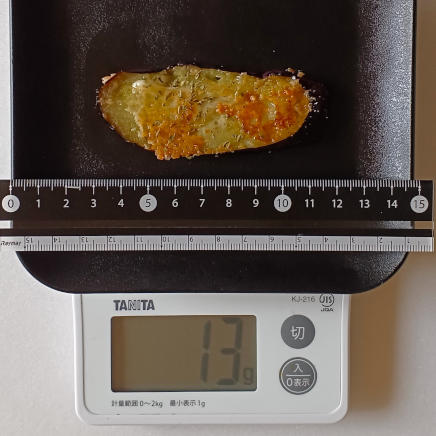ひと切れ13gの茄子のパルメザン焼き
