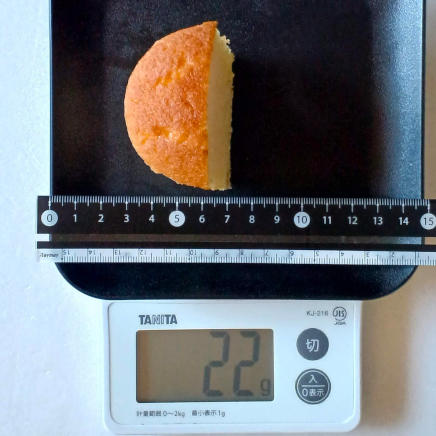 約1/2個22gのマフィン