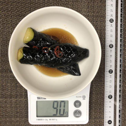 茄子1本分・1人前の茄子の揚げ浸し