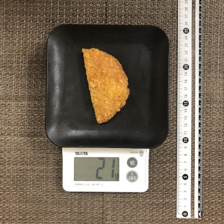 1/2枚分のハムカツ