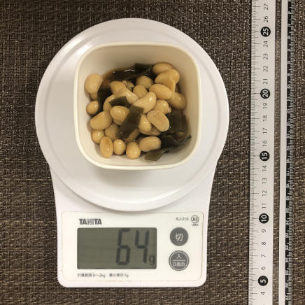 おつまみ皿1杯・64g分の昆布豆