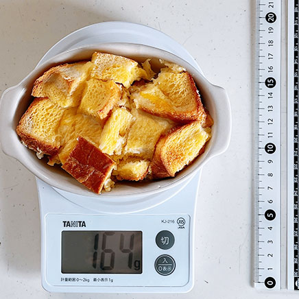 グラタン皿1皿分のパンプディング