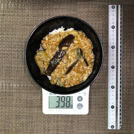 丼ぶり1杯398gの麻婆茄子丼