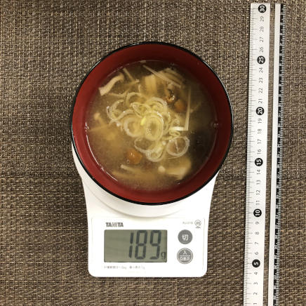 御椀1杯分・1人前のきのこ汁