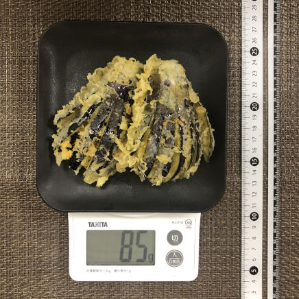 なす1個分のなすの天ぷら