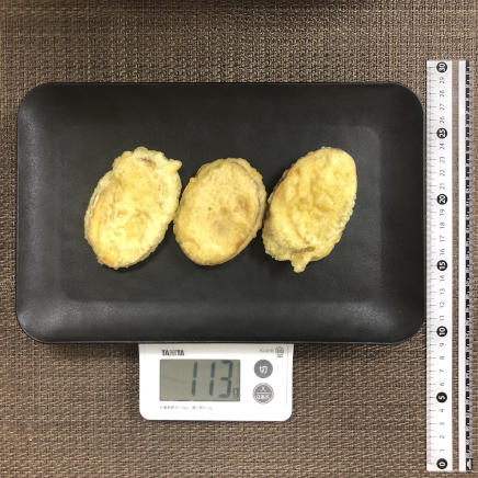 3個分のさつまいもの天ぷら