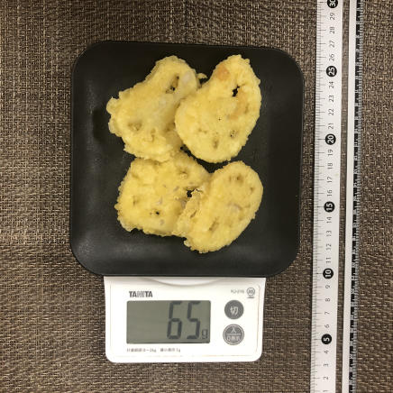 中皿1皿・4個分のれんこんの天ぷら