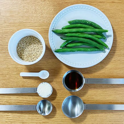 1人前のいんげんの胡麻和えの材料