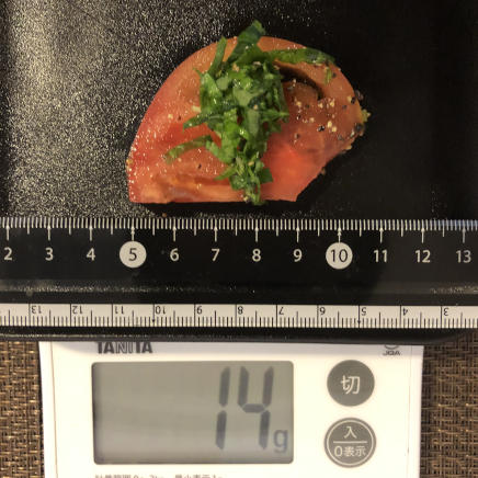ひと切れ分の冷やしトマト 14g
