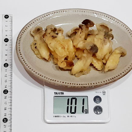 10個分のしめじの天ぷら