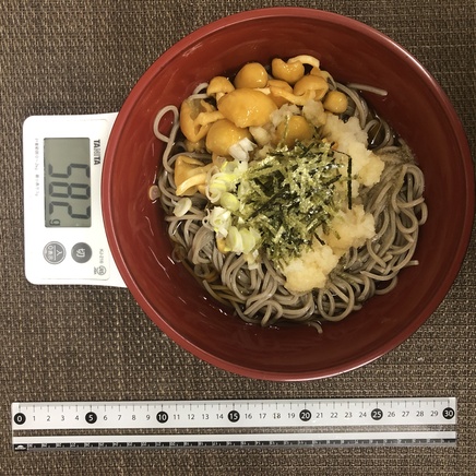 丼1杯分のなめこおろしそば