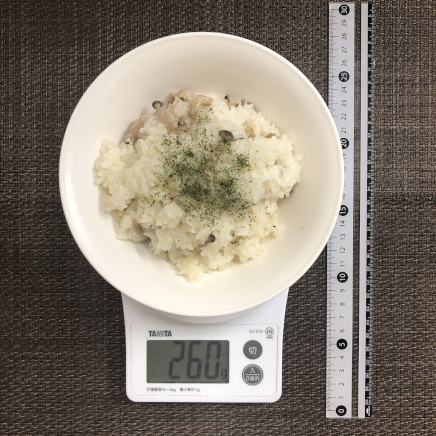 中皿1杯・1皿分のきのこピラフ