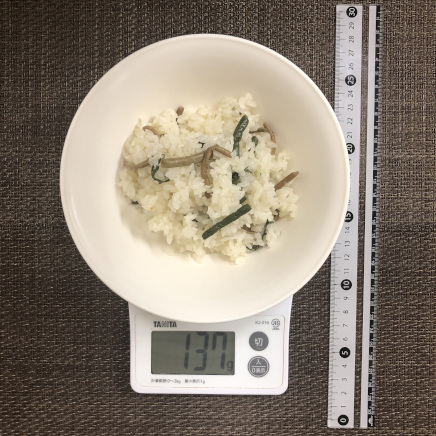 中皿約1/2皿分の山菜ピラフ