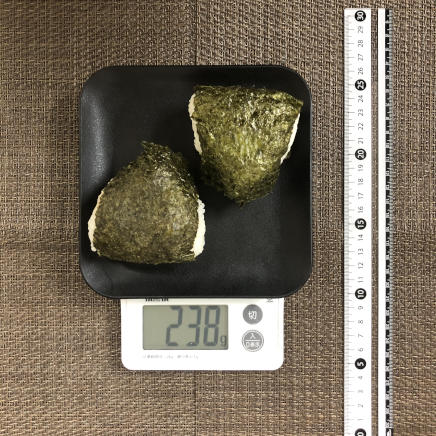 2個分の明太子おにぎり