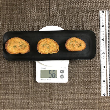 3切れ分の明太フランス