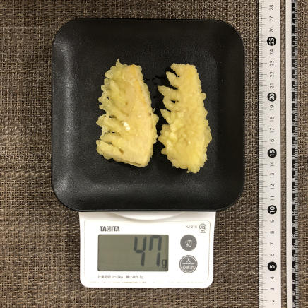 2枚分のたけのこの天ぷら