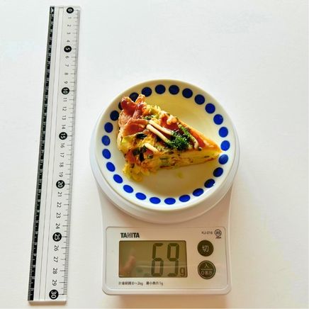 1切れ分のキャベツと卵のお好み焼き 69g