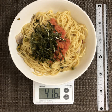 大皿1杯・1人前の高菜パスタ