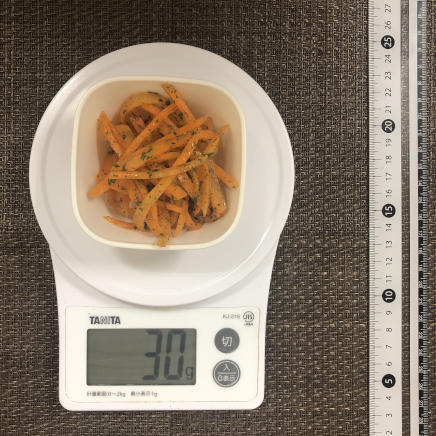 おつまみ皿1皿分の人参のマリネ