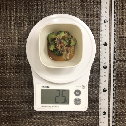 おつまみ皿1杯分のゴーヤのおひたし