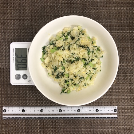 大皿1皿・1人前の小松菜チャーハン