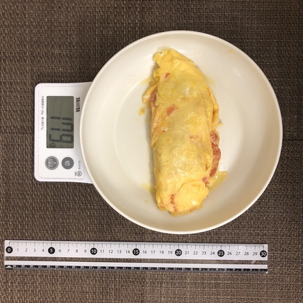 大皿1皿・1人前のトマトオムレツ