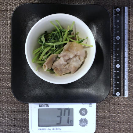 小鉢1杯の豆苗炒め 37g