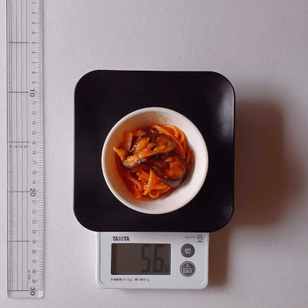 なすとトマトのパスタ小鉢1杯56g