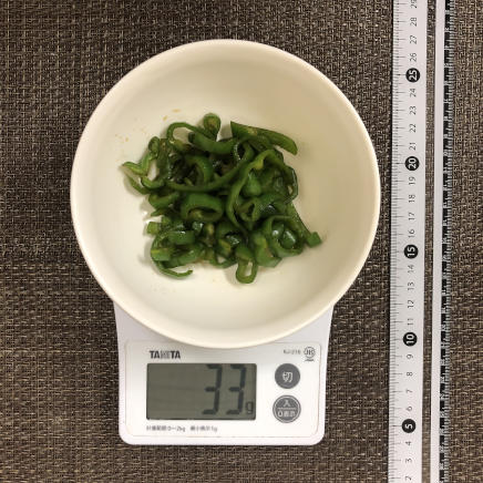 小皿1皿分・1人前のピーマンの佃煮