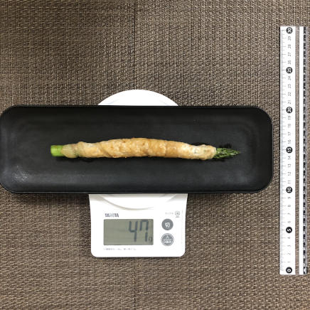 1本分のアスパラの肉巻き