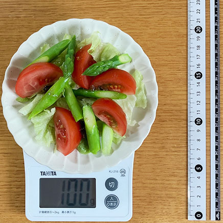 1人前のアスパラサラダ