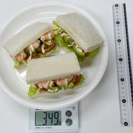 食パン1.5枚分のアボカドサンド